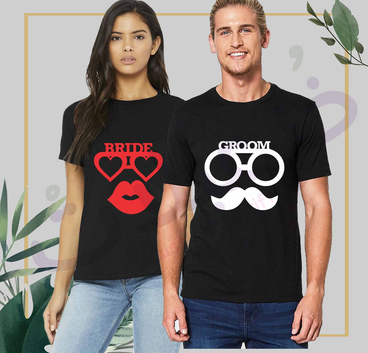 bride and groom couple shirt