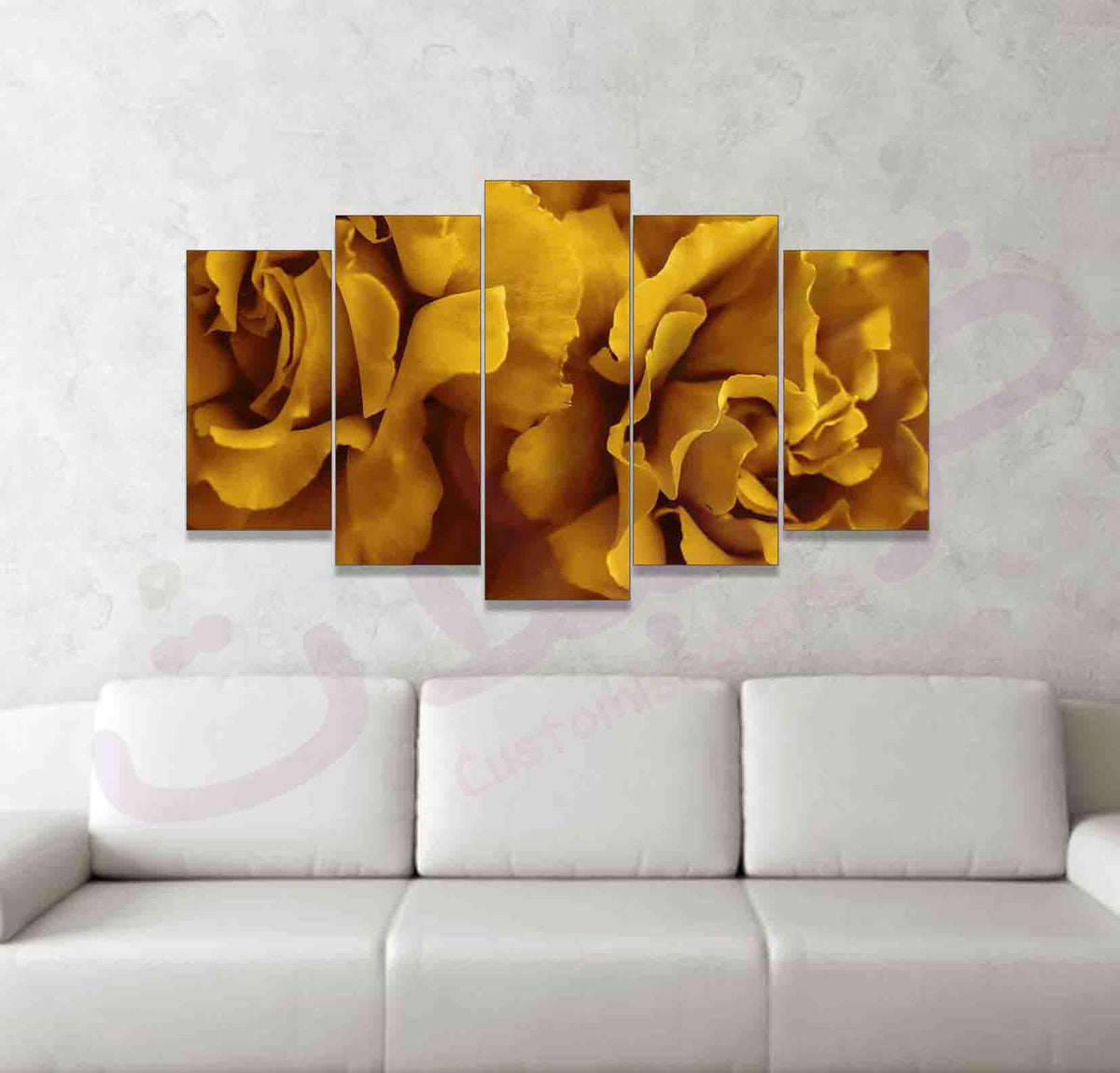 Yellow roses wall art 5ouza3balat