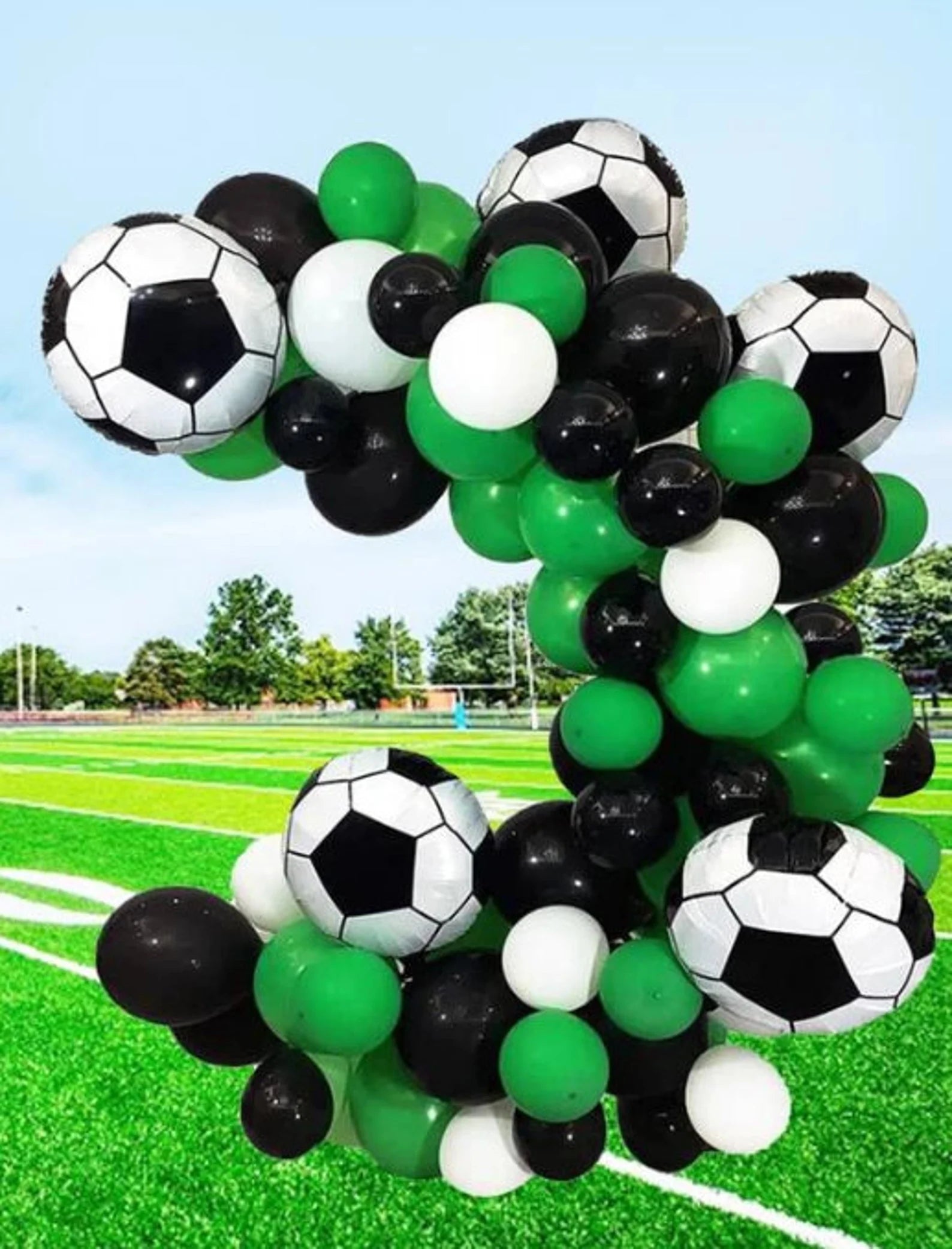 Ballons de football en feuille d'hélium pour enfants, ballon à chiffres,  décorations de fête d'anniversaire, ballon de football vert, fournitures de  fête, garçon, 32 po, 21 pièces - AliExpress