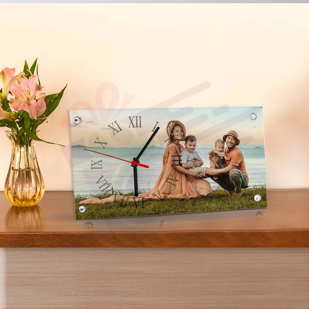 Rectangle with roman number clock – 5ouza3balat