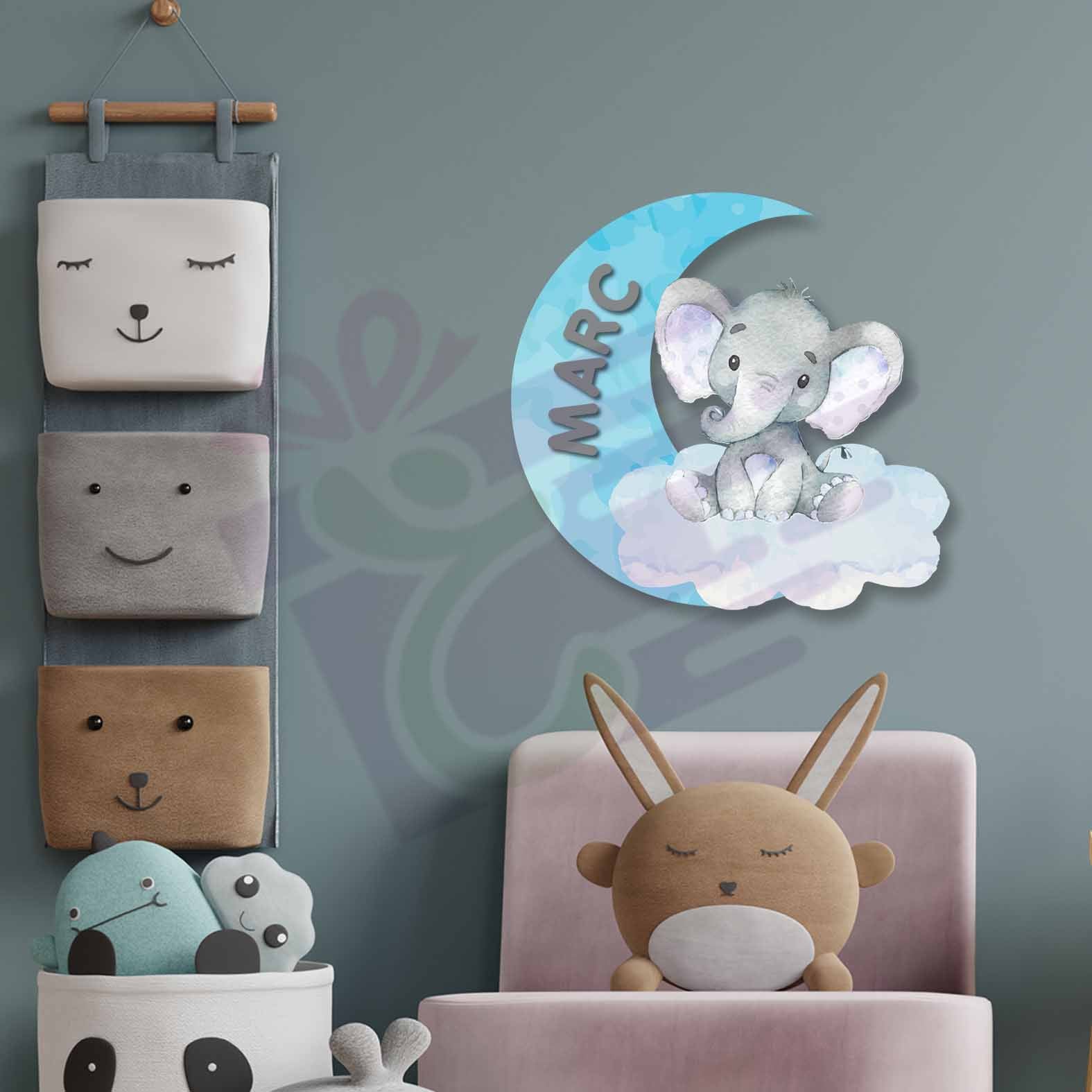 Elephant moon wall decor – 5ouza3balat - Main Image