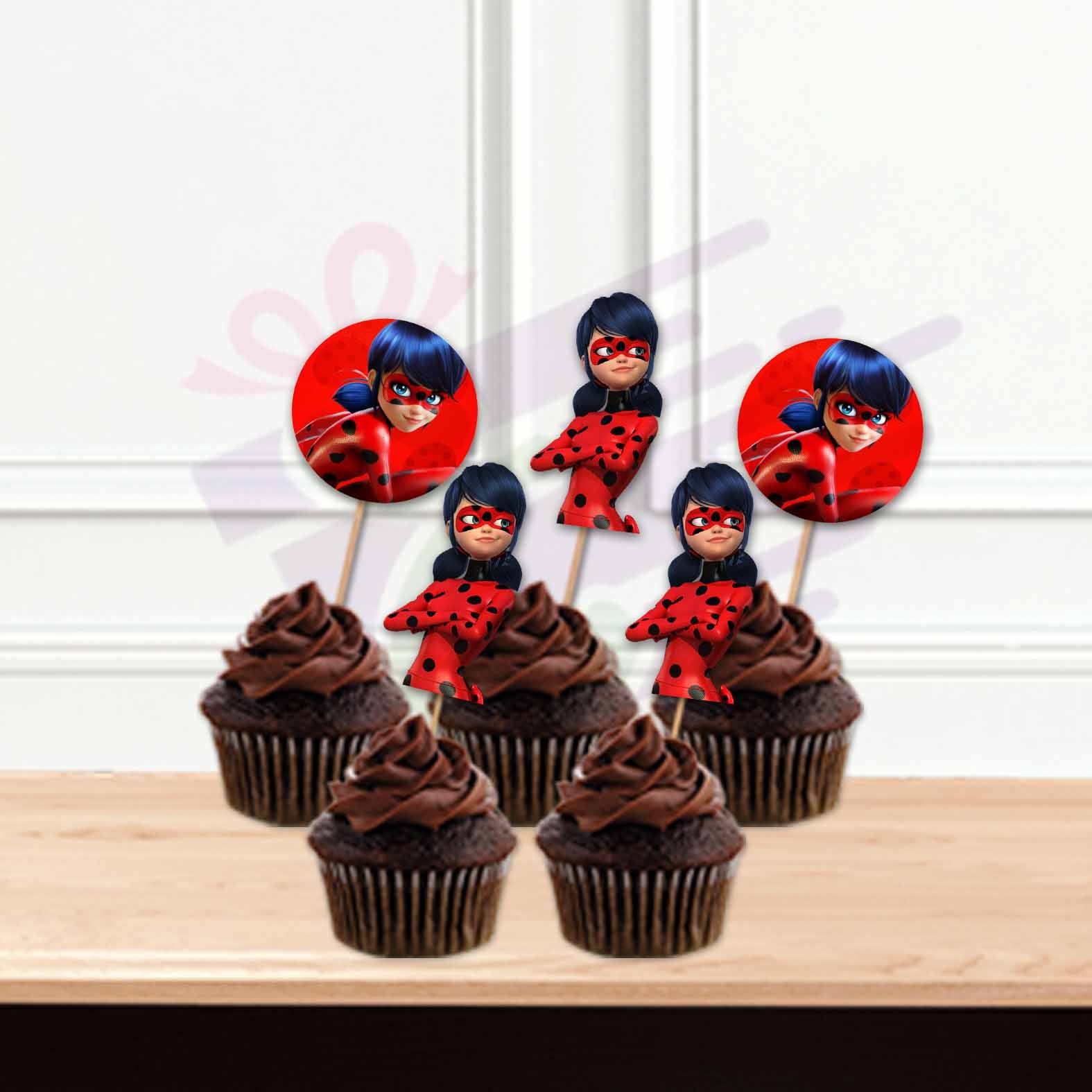 ladybug Miraculous disques cupcake